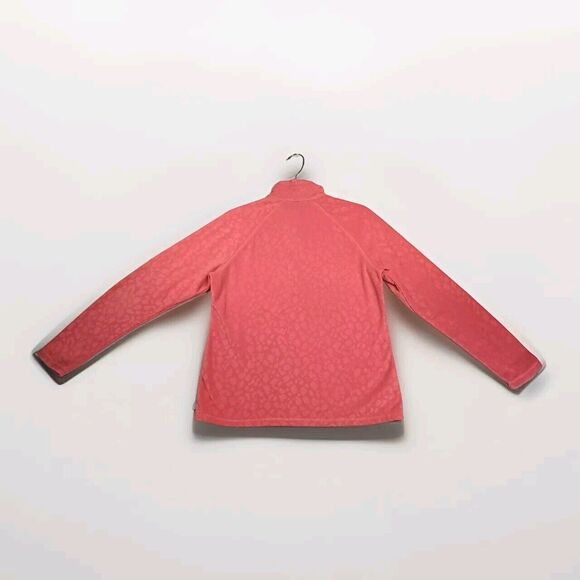 Eddie Bauer Jacket Womens Medium Pink Fleece 1/2 Zip Textured Outdoor Gorpcore - Picture 2 of 12